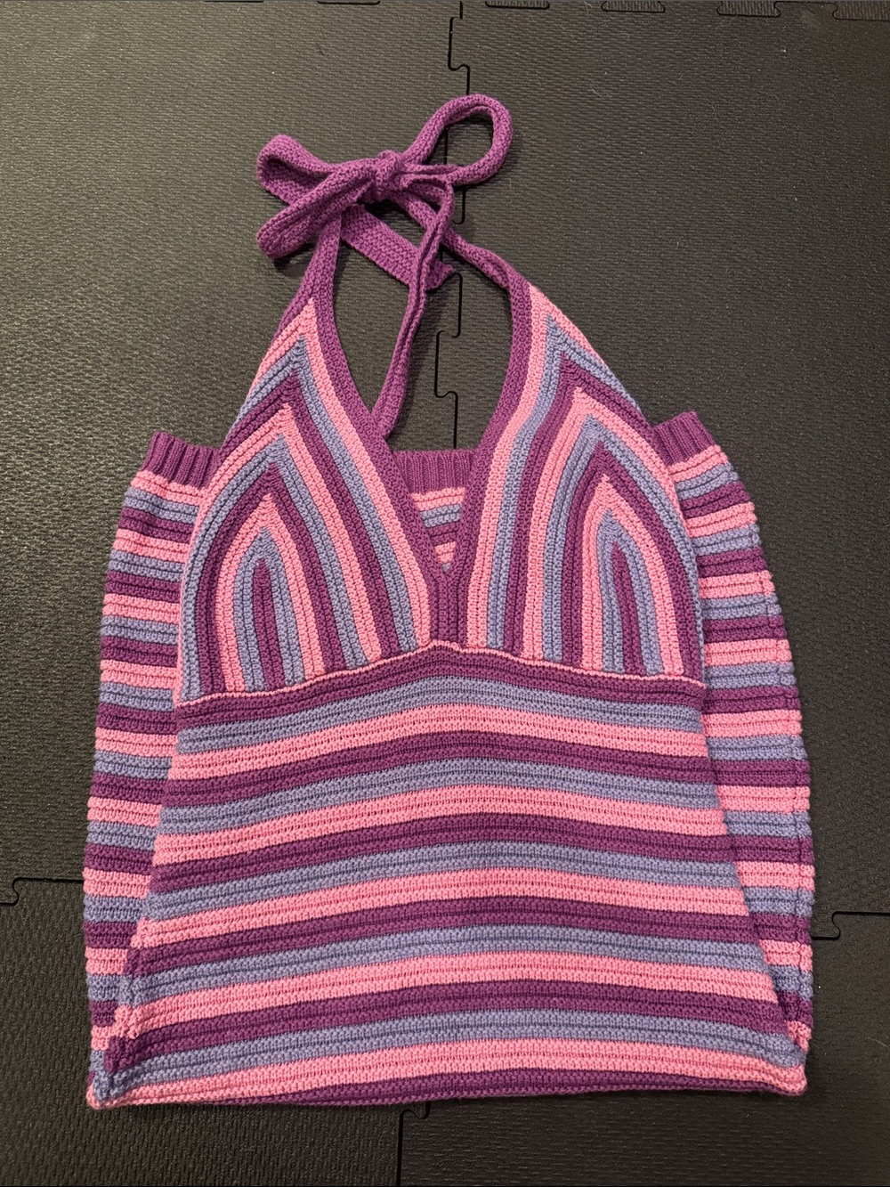 wild fable Pink & Purple Striped Knit Halter Slip